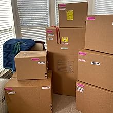 Colored Labels for Moving Boxes