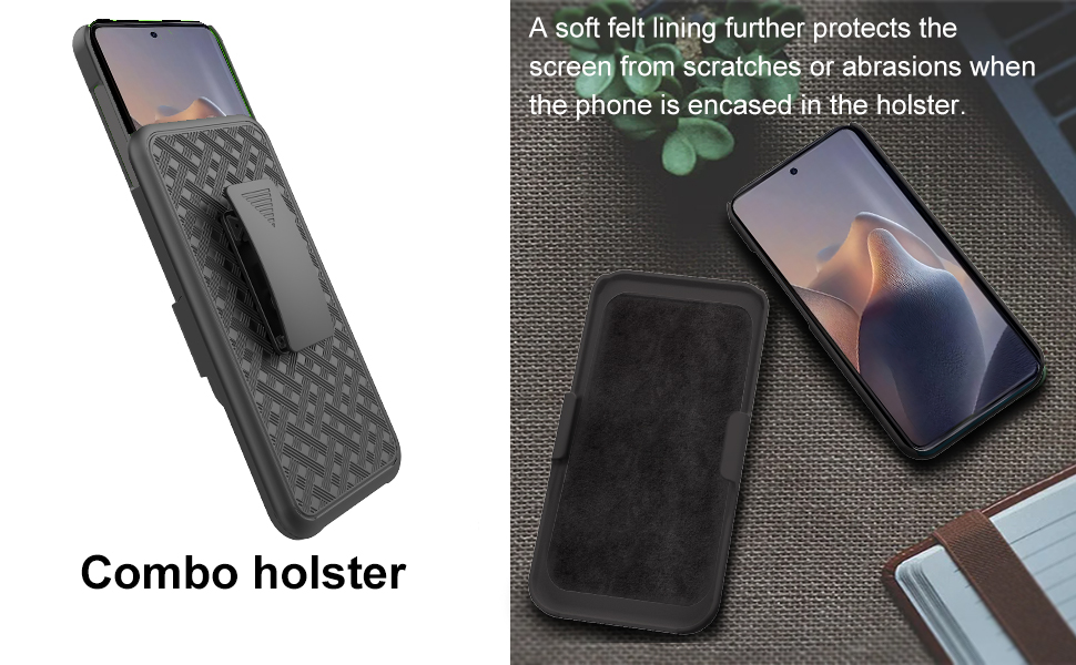 Ailiber for Samsung Galaxy A26 Phone Case Holster with Screen Protector