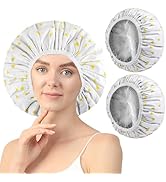 2 Pieces Double Layer Heat Cap,Deep Conditioning Cap,Hair Cap For Oil Treatment For Home And Salo...