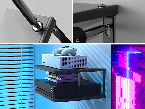 TV Game Double Shelf Stand for Xbox Shelf Wall