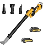 Small Leaf Blower Cordless with 2 Batteries and Fast Charger, 3 Speed Modes, 210 MPH Battery Powe...