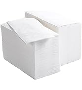 MORGIANA 200 PCS White Paper Napkins, 2 Ply Disposable White Hand Towels, Guest Towels for Bathro...