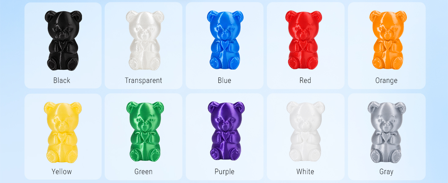 10 colors multicolor Pla filament bundle