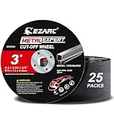 EZARC Cut Off Wheels 25 Pack, 3” x 1/16” x 3/8” Cutting Wheel, Metal & Stainless Steel Cutting Di...