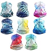 Dapaser 8 Pack Neck Gaiter Balaclava Gator Face Mask UV Protection Breathable Face Bandanas Neck ...
