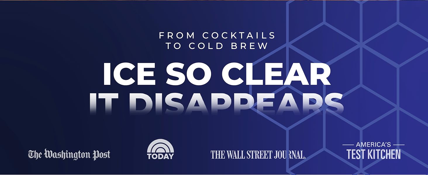 True Cubes, ice so clear it disappears.