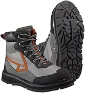 BASSDASH Men’s Wading Boots Lightweight Anti-Slip Rubber Sole Fly Fishing Wading Shoes