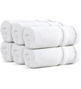 REDKISS Luxury Washcloths for Showering, 13x13 inch, 100% Cotton Premium Wash Cloths Set of 6, Su...