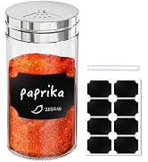 Segarty 4oz Spice Bottle with Stickers, 1 Pack 120ml Spices Container with Adjustable Shaker Lid ...