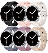 Sport Band for Samsung Galaxy Watch 8 Band 40mm 44mm/8 Classic 46mm for Men Women,Soft Silicone R...