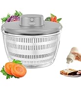 Salad Spinner Kitchen 4L Capacity Vegetable Washer w/Plastic Squeeze bottle,USB Electric Chargebl...