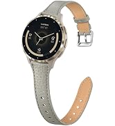 Slim Leather 22mm Band Compatible with Garmin Venu 3 Watch Bands/Venu 4 45mm/Venu 2, Lychee Grain...