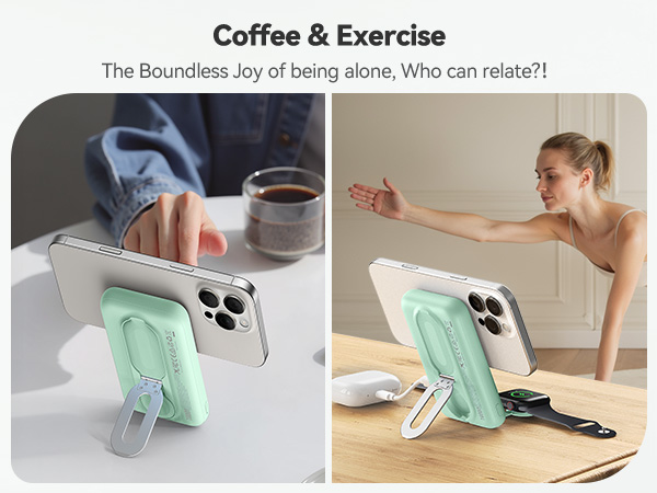 Haloun Magnetic Power Bank green -5-3m