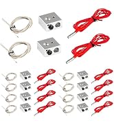 hiBCTR 10-Packs Aluminum Heater Block for MK7/MK8 3D Printer and 10pcs NTC 3950 100K Thermistor w...
