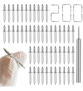 Sutfmwe 200 Pcs Double Headed Skirting Nails No Mark Invisible Seamless Nails with Sleeve Tool fo...
