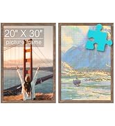 Golden State Art, 20x30 Picture Frame - Wide Molding - Wood Grain Rustic Style - Great for Displa...