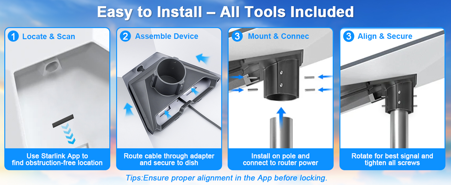 starlink standard pole mount