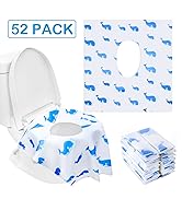 52 Extra Large Disposable Toilet Seat Covers - Blue