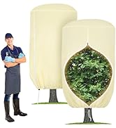 2 Pack Rounded Top Plant Covers Freeze Protection for Winter, Plant Covers for Winter, 47" X 72" ...