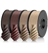 JAYO Wood PLA Filament 1.75mm, Real Wood Fiber 3D Printer Filament Bundle, 15% Real Wood Fibers A...