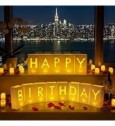 Velsyn “Happy Birthday” Light up Letters - Luminary Paper Bags for Birthday Banner and Sign