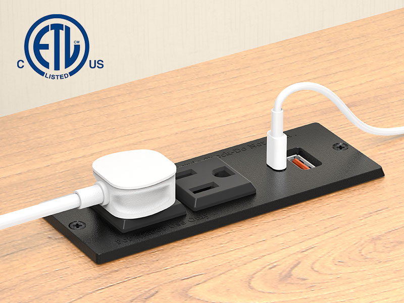 desktop Recessed Power Strip