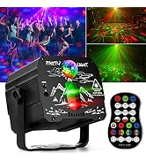 Disco Ball DJ Lights , Happy Birthday Gift Party Decorations Lights, RGB Stage Light with 7 Color...