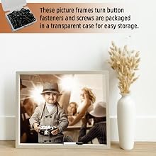Photo frame fastener uses
