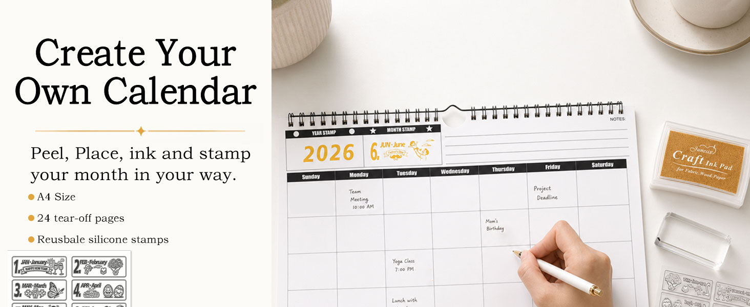blank calendar wall calendar 2026-2027 custom calendar calendario 2026