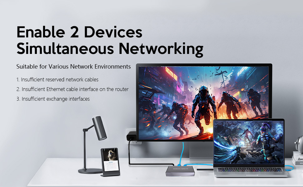 Ethernet Splitter 1 to 2 A3