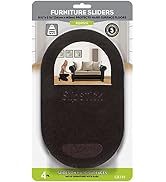 Slipstick 9-1/2” x 5-3/4” Oval Heavy Furniture Movers for Hardwood Floors (4 Pack) Premium Reusab...