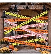SWRT Halloween Decorations Caution Tape, 3 in x 90 Ft Halloween Party Decorations Indoor Outdoor,...