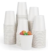 TV TOPVALUE 200 Pack 5 oz Paper Cups, Small Disposable Cups, Bathroom Cups, Mouthwash Cups, White...