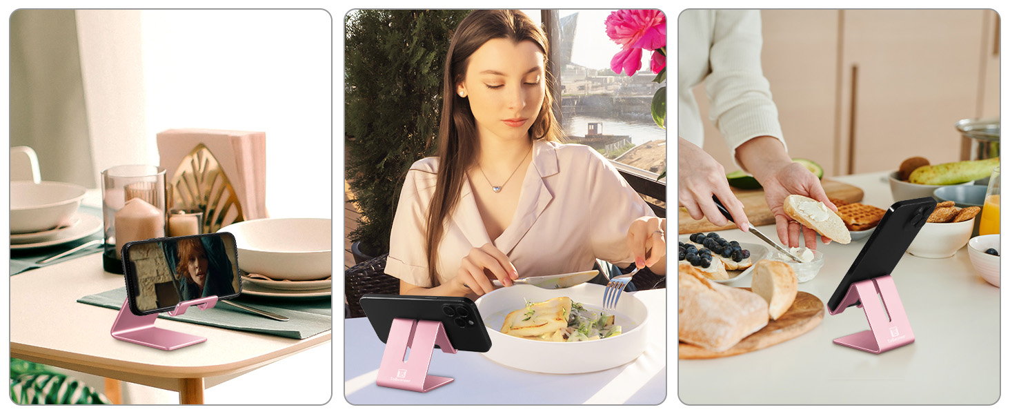 ToBeoneer cell phone stand holder for desk rose gold