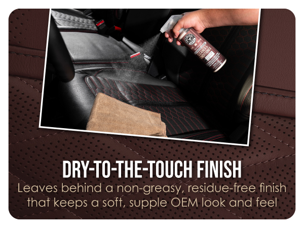 Leather conditioner prep after VentRight deep cleaning perforated panels