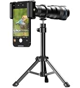 APEXEL 36X Telephoto Lens with Tripod – Pro Telephoto Camera Lens | for Iphone, Samsung, Pixel, a...