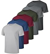 Kinglaman 6 Pack Workout Gym Shirts for Men, UPF 50+ Short Sleeve UV Sun Shirt Outdoor Gym Hiking...