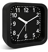 Noubnea Loud Alarm Clock for Heavy Sleepers Adults, 4.5" Simple Plastic Battery Operated Alarm Cl...