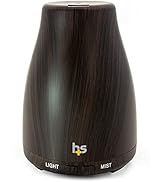 HealthSmart Essential Oil Diffuser, Cool Mist Humidifier and Aromatherapy Diffuser with 150ML Tan...