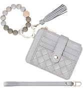 Airkit Keychain Wallet with Bracelet RFID Blocking Wristlet Credit Purse Card Holder, Silicone Be...