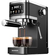 SHARDOR Espresso Machine 20 Bar, Professional Espresso Machine with Milk Frother and Touchscreen,...