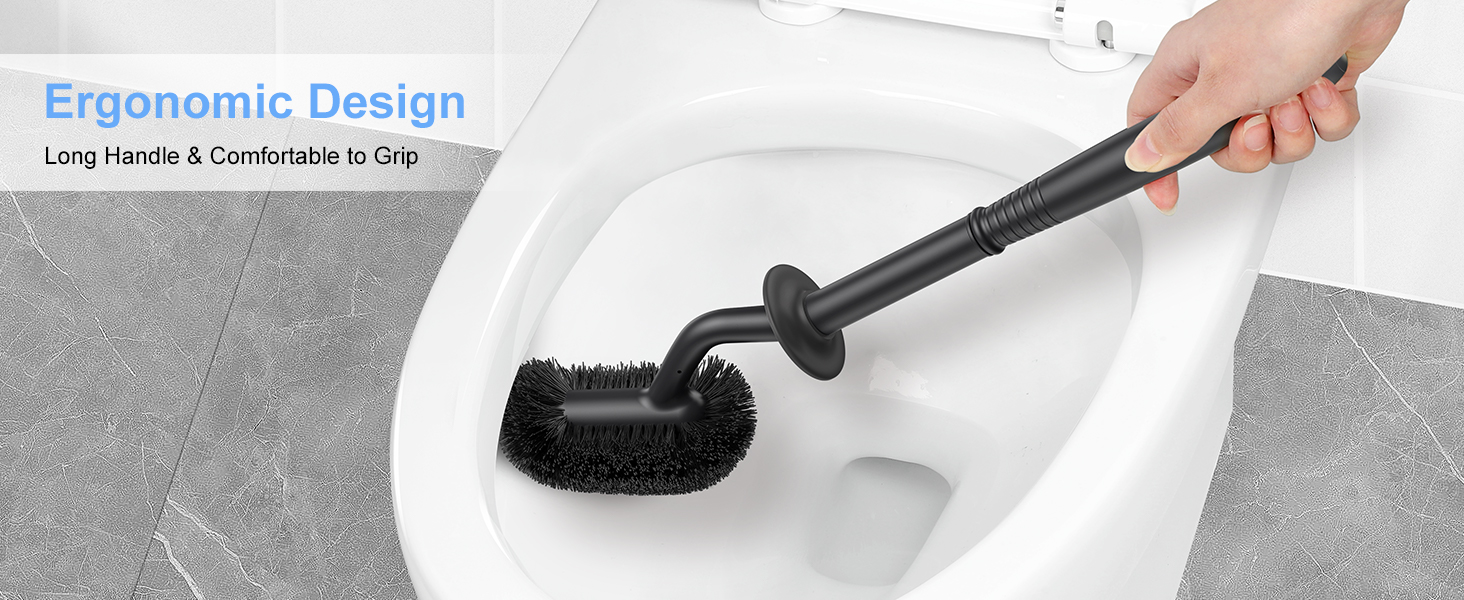 Toilet brush and holder set