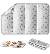 Heat Resistant Insulated Mat for Food Warming Mats, Double-Sided Aluminum Foil Table Protector, T...