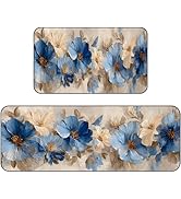 BSFHH Set of 2 Kitchen Rugs - 17"x47"+17"x30" Kitchen Mats for Floor Washable Non Slip Front Door...