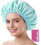 Years calm Waterproof Shower Cap for Women, Water-Activated Floral Hair Cap | Double-Layered Wate...