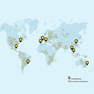 Cressi world map showing branches and distributors. Global presence in 100+ countries