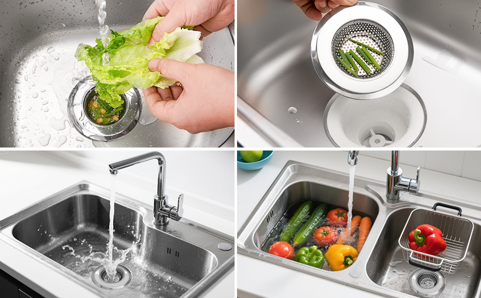 Excellent stainless steel sink strainer basket for kitchen sink, bathroom, bathtub, shower, toilet