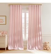 StangH Baby Pink Velvet Curtains 84 inches, Luxury Room Darkening Curtains for Bedroom, Living Ro...