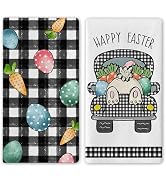 Easter Decorations Kitchen Towels,2Pcs 16x19In Happy Easter Dish Towels with Bunny Eggs Easter Ha...
