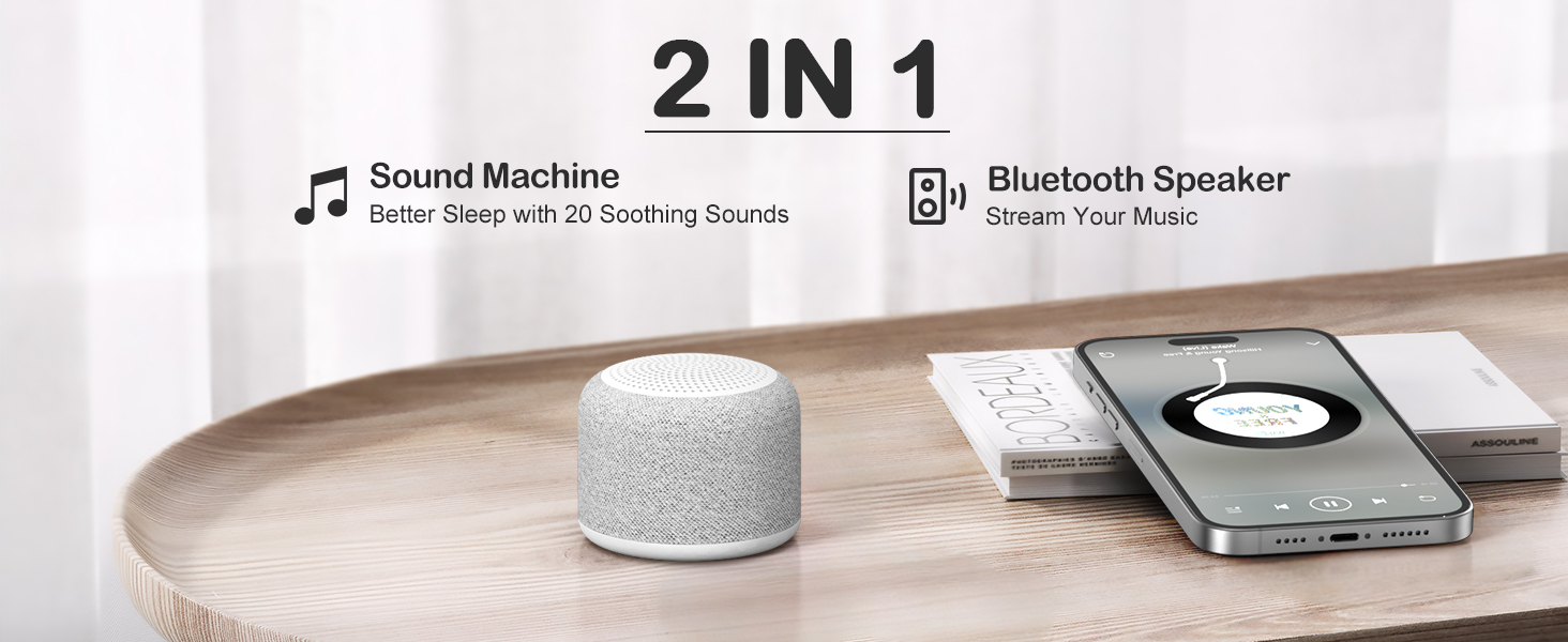 2 in 1 Mini Sound Machine & Speaker